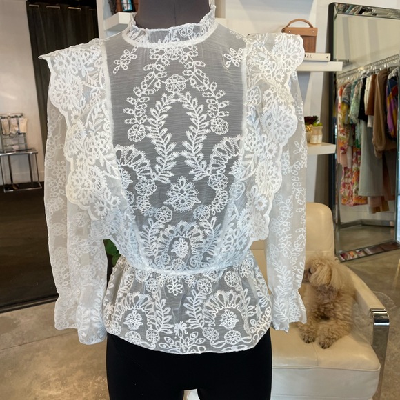 Rebellion Tops - White Victorian top.